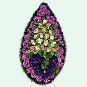 Венок из искусственных цветов